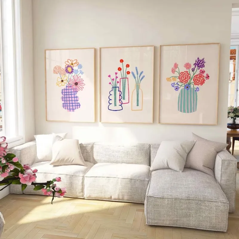 1pc frameless Canvas Painting  - Florist Supply Vases review and price