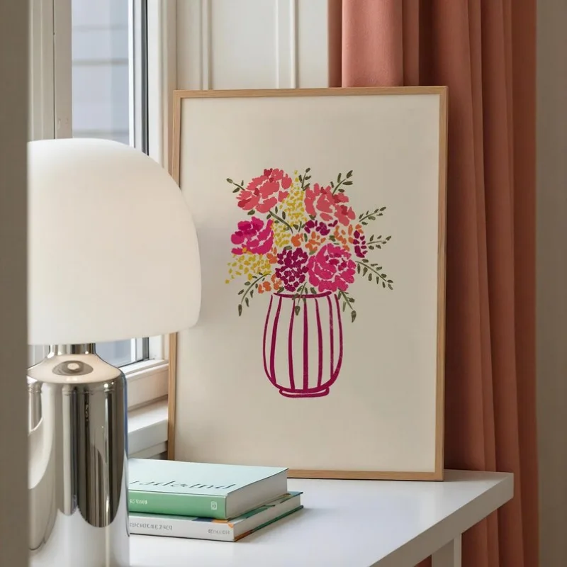 1pc frameless Canvas Painting  - Florist Supply Vases review and price